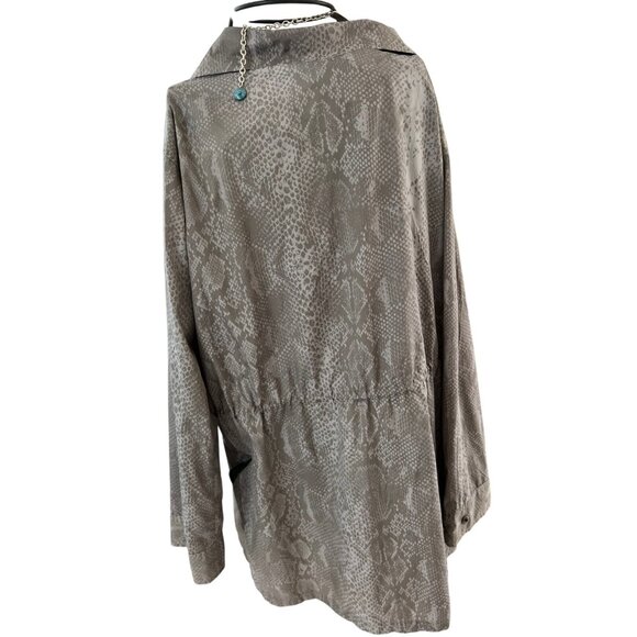 Simply Vera Vera Wang M Animal Print Jacket Gray - Picture 7 of 14